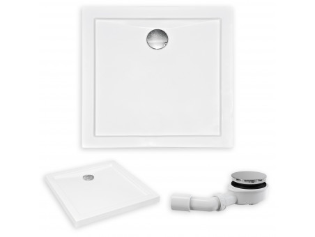 Duschwanne Viereck Aquariuso 90x90 | Ablaufgarnitur im SET !