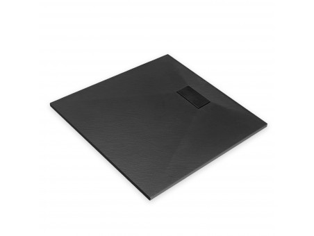 Duschwanne Viereck VEXOS 80x80 Schwarz | Ablaufgarnitur im SET !