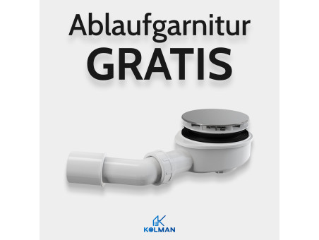 Duschwanne Viereck Caspar New 75x75 | Ablaufgarnitur im SET !