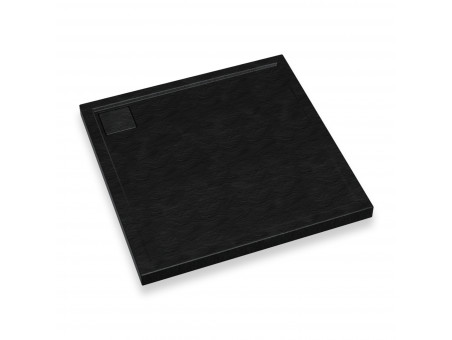 Duschwanne Viereck Omegax 80x80x5 Schwarz | Ablaufgarnitur im SET !