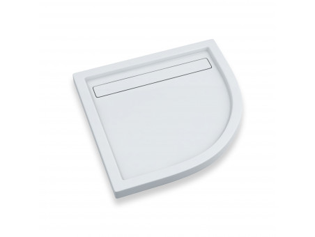 Duschwanne Halbrund Camparo 90x90 | Ablaufgarnitur im SET!