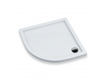 Duschwanne Halbrund Caspar 90x90x5 | Ablaufgarnitur im SET!