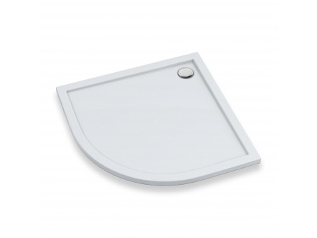 Duschwanne Halbrund Caspar New 100x100x4,5 | Ablaufgarnitur im SET!