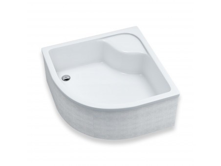 Duschwanne Halbrund Dante 80x80x41 | Ablaufgarnitur im SET!
