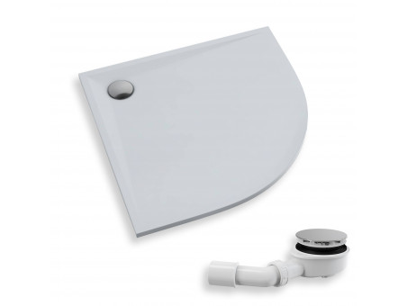 Duschwanne Halbrund Etrusco 90x90 | Ablaufgarnitur im SET!