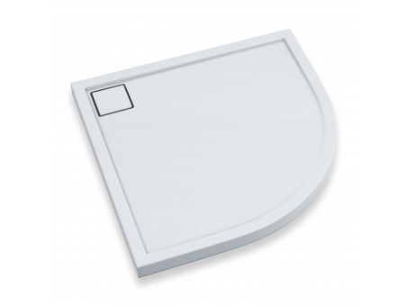 Duschwanne Halbrund Omegax 80x80x5 | Ablaufgarnitur im SET!