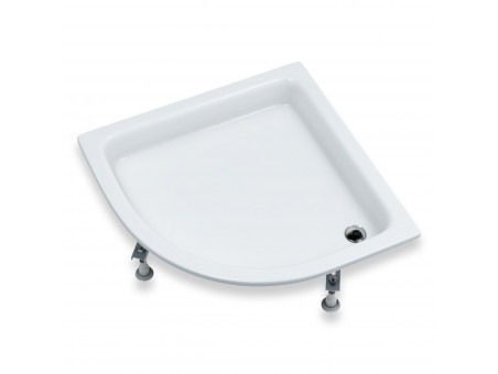 Duschwanne Halbrund Zefir 80x80 | Ablaufgarnitur & Füße im SET!