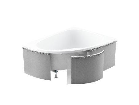 Badewanne Rechteck Inspiro 170x70 Links mit Glasabtrennung | Ablauf Viega & Füße GRATIS !