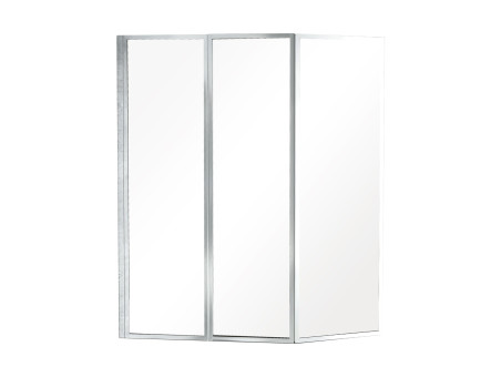 Duschwand 3-teilig Ambition Premium III 130x140 Gehärtetes Glas 4 mm
