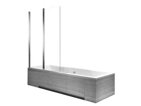 Duschwand 2-teilig Agat 100x140 Gehärtetes Glas 5 mm