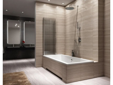 Duschwand 2-teilig Agat 100x140 Gehärtetes Glas 5 mm