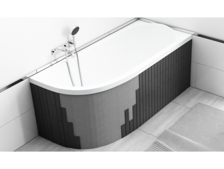 Badewanne Eckwanne Avita Slim 170x75 Rechts Rand 15 mm | Ablauf Viega & Füße GRATIS !