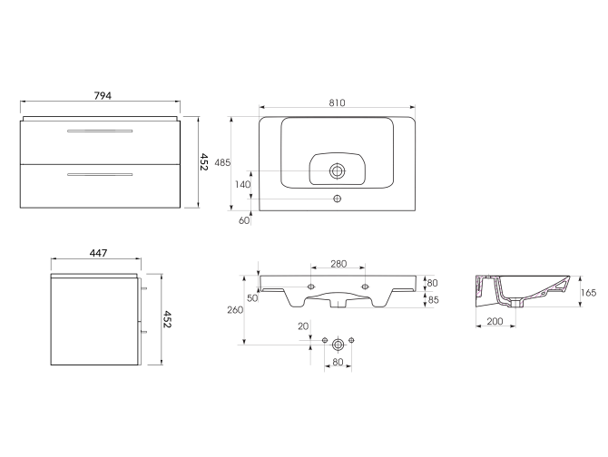 Badmöbel Set Badezimmerschrank mit...