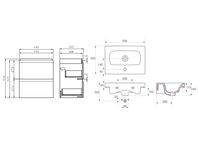 Badmöbel Set Badezimmerschrank mit... Badmöbel Set Badezimmerschrank mit...