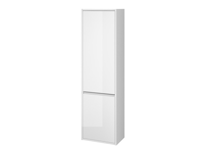 Badezimmer Hochhängeschrank Hochschrank mit 2-Türen CREAZ 140x40x25 Weiß