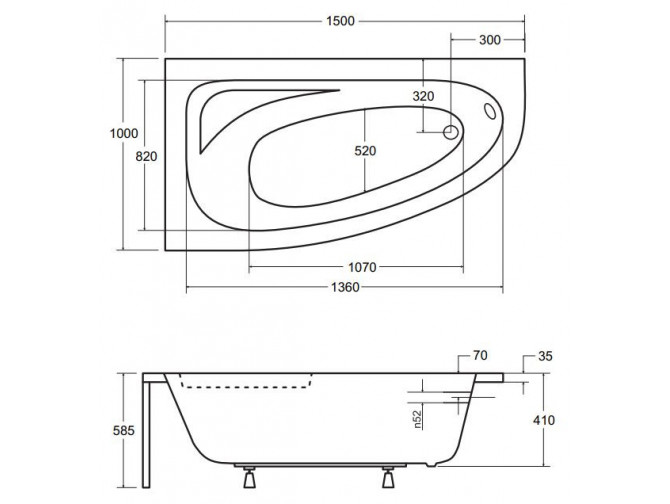 Badewanne Eckwanne Cornea 150x100... Badewanne Eckwanne Cornea 150x100...