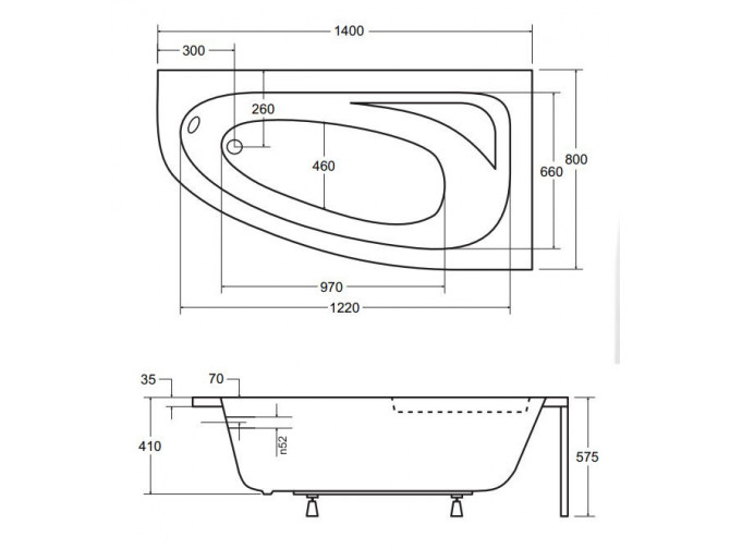 Badewanne Eckwanne Cornea 140x80... Badewanne Eckwanne Cornea 140x80...