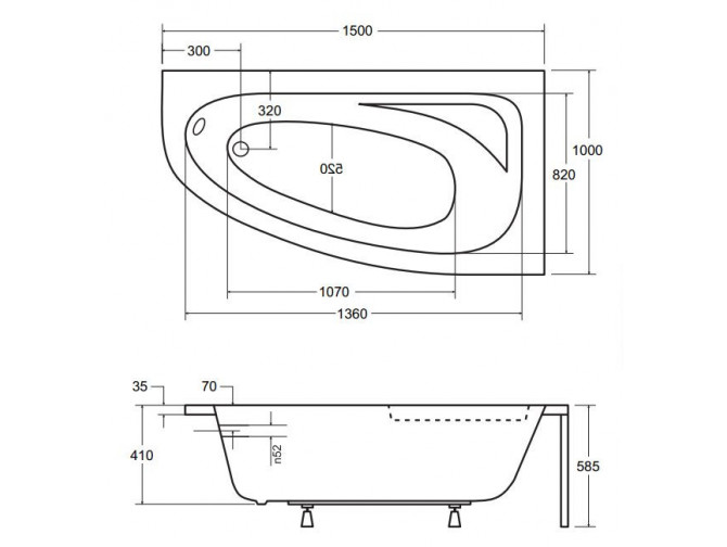 Badewanne Eckwanne Cornea 150x100... Badewanne Eckwanne Cornea 150x100...