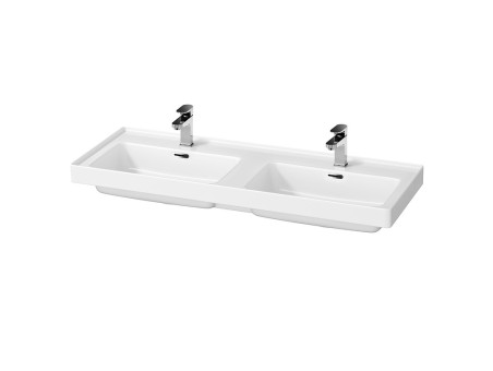 Badmöbel Set CREAZ 120 Waschbecken-Unterschrank mit Hochschrank 140x40x25, 2-Türen, Grau Matt