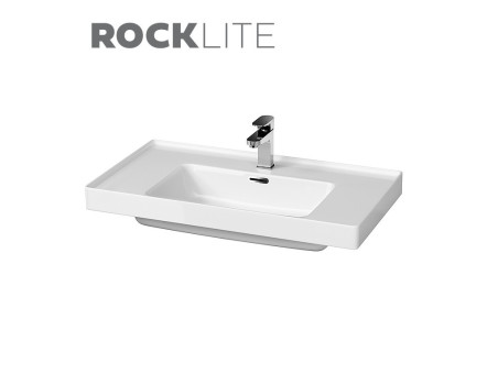 Badmöbel Set CREAZ 80 Waschbecken-Unterschrank mit Hochschrank 140x40x25, 2-Türen, Eiche