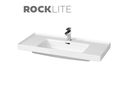 Badmöbel Set CREAZ 100 Waschbecken-Unterschrank mit Hochschrank 140x40x25, 2-Türen, Eiche