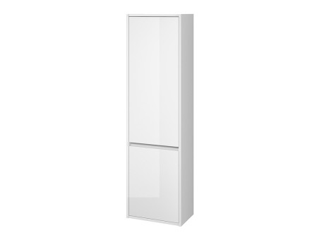 Badmöbel Set CREAZ 50 Waschbecken-Unterschrank mit Hochschrank 140x40x25, 2-Türen, Weiß