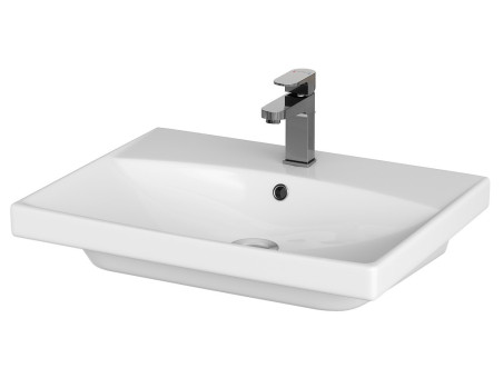 Badmöbel Set LARAZ CITY 60 Waschbecken-Unterschrank mit Hochschrank 150x30x25, 2-Türen, Grau
