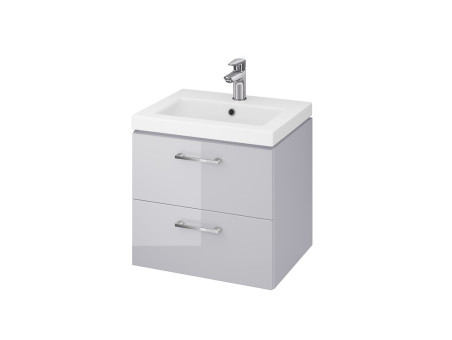 Badmöbel Set LARAZ COMO 50 Waschbecken-Unterschrank mit Hochschrank 150x30x25, 2-Türen, Grau