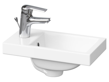 Badmöbel Set LARAZ COMO 40 Waschbecken-Unterschrank mit Hochschrank 150x30x25, 2-Türen, Nussbaum