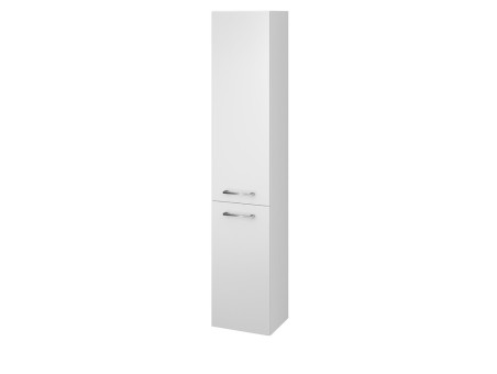 Badmöbel Set LARAZ CITY 50 Waschbecken-Unterschrank mit Hochschrank 150x30x25, 2-Türen, Weiß