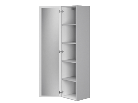 Badmöbel Set MODUO 80 Waschbecken-Unterschrank, Hochschrank 160x40x34, Türen mit Spiegel, Grau