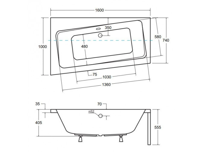Badewanne Eckwanne Infinityz 160x100... Badewanne Eckwanne Infinityz 160x100...