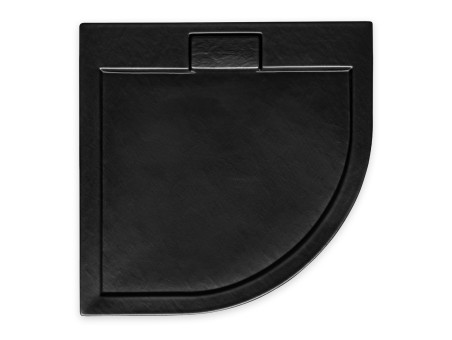 Duschwanne Halbrund Axim Slim 80x80 Schwarz | Ablaufgarnitur im SET!