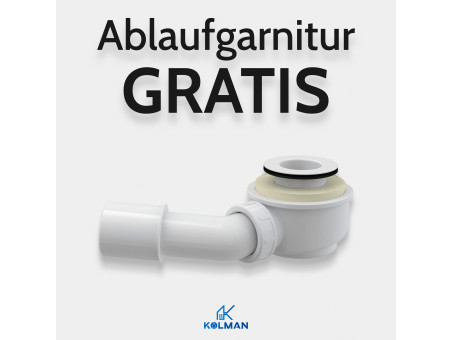 Duschwanne Halbrund Axim Slim 80x80 Schwarz | Ablaufgarnitur im SET!