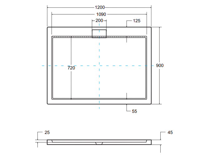 Duschwanne Rechteck Axim Slim 120x90... Duschwanne Rechteck Axim Slim 120x90...