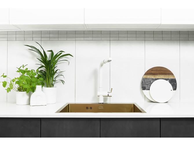 Edelstahlspüle in Kupferfarben... Edelstahlspüle in Kupferfarben...