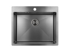 Edelstahlspüle in Graphit...