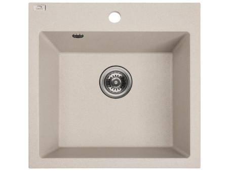 Granitspüle 1-Becken in Beige ALENA 49x49 | Siphon im SET!