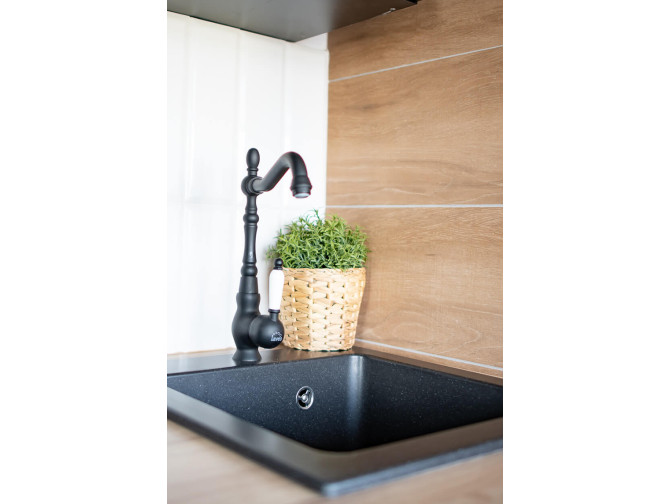 Granitspüle 1-Becken in Schwarz...