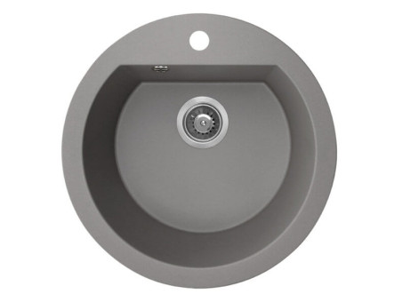 Granitspüle 1-Becken in Grau DAFNE 51x51 | Siphon im SET!