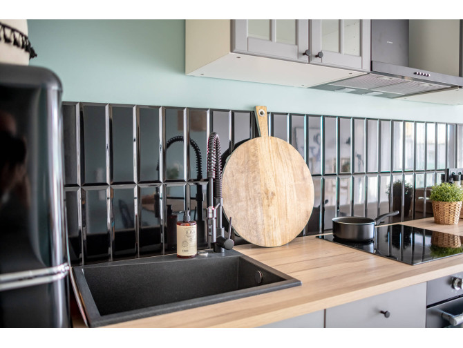 Granitspüle 1-Becken in Schwarz...