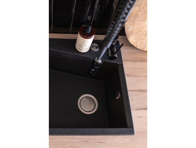 Granitspüle 1-Becken in Schwarz...