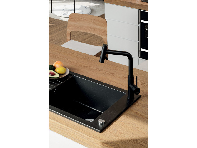 Granitspüle 1-Becken in Schwarz... Granitspüle 1-Becken in Schwarz...