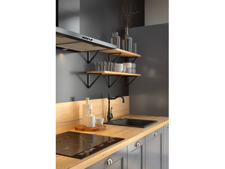 Granitspüle 1-Becken in Schwarz T.III 44x44 | Siphon im SET!