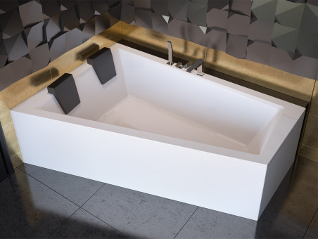 Badewanne Eckwanne Intimas 180x125 Links | Ablauf Viega & Füße GRATIS !