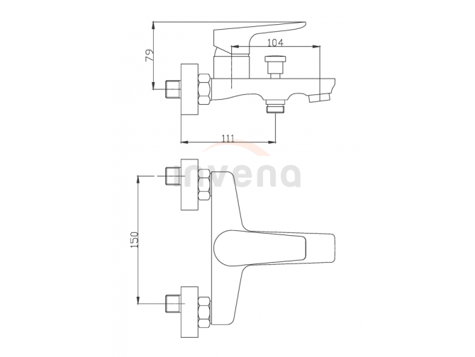 Badewannenarmatur Silber DOKOS... Badewannenarmatur Silber DOKOS...