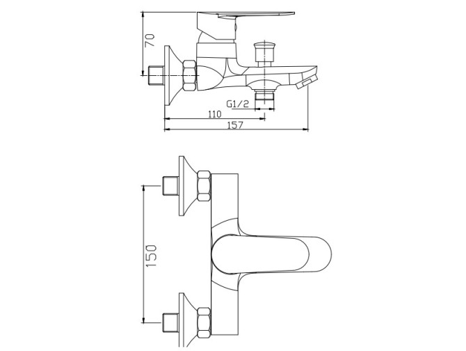 Badewannenarmatur Silber ESLA... Badewannenarmatur Silber ESLA...