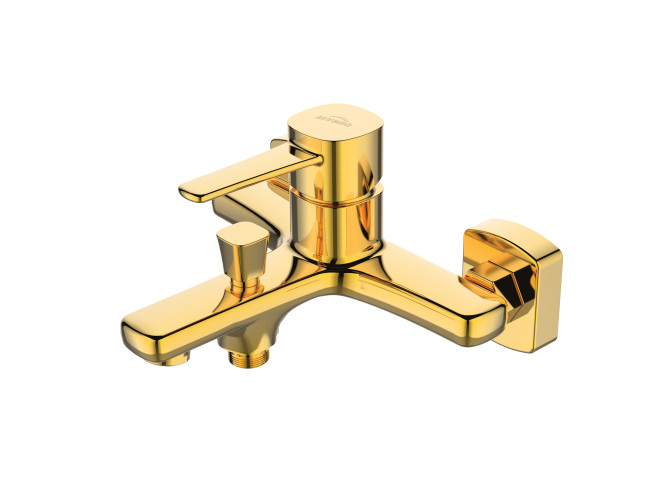 Badewannenarmatur Gold GLAMOUR Wasserhahn Wannenarmatur