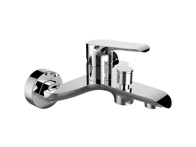 Badewannenarmatur in Silber ALEA Badarmatur Wannenbatterie