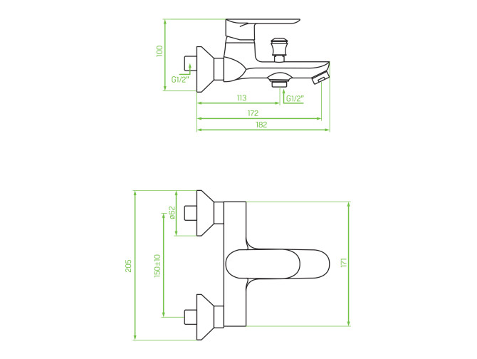 Badewannenarmatur in Silber APPIA... Badewannenarmatur in Silber APPIA...
